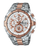 CASIO EDIFICE EFR-539SG-7A5VUDF WHITE ANALOG DIAL DUAL TONE STAINLESS STEEL STRAP MEN'S WATCH CHRONOGRAPH 100M WATER RESISTANT