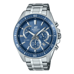 CASIO EDIFICE EFR-552D-2AVUDF GRAYISH BLUE ANALOG DIAL SILVER STAINLESS STEEL STRAP MEN'S WATCH CHRONOGRAPH 100M WATER RESISTANT
