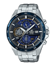 CASIO EDIFICE EFR-556DB-2AVUDF BLUE ANALOG DIAL SILVER STAINLESS STEEL STRAP MEN'S WATCH CHRONOGRAPH 100M WATER RESISTANT