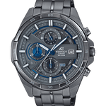 CASIO EDIFICE EFR-556GY-1AVUDF GRAY ANALOG DIAL GRAY ION PLATED STAINLESS STEEL STRAP MEN'S WATCH CHRONOGRAPH 100M WATER RESISTANT