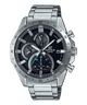 CASIO EDIFICE EFR-571D-1AVUDF BLACK ANALOG DIAL SILVER STAINLESS STEEL STRAP MEN'S WATCH CHRONOGRAPH 100M WATER RESISTANT