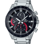 CASIO EDIFICE EFR-571DB-1A1VUDF BLACK ANALOG DIAL SILVER STAINLESS STEEL STRAP MEN'S WATCH CHRONOGRAPH 100M WATER RESISTANT