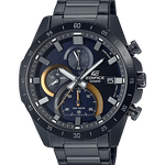 CASIO EDIFICE EFR-571DC-2AVUDF BLUE ANALOG DIAL BLACK STAINLESS STEEL STRAP MEN'S WATCH CHRONOGRAPH 100M WATER RESISTANT
