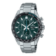 CASIO EDIFICE EFR-574DB-3AVUDF GREEN ANALOG DIAL SILVER STAINLESS STEEL STRAP MEN'S WATCH CHRONOGRAPH 100M WATER RESISTANT