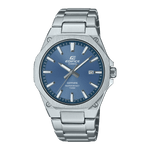 CASIO EDIFICE EFR-S108D-2AVUDF BLUE ANALOG DIAL SILVER STAINLESS STEEL STRAP MEN'S WATCH SLIM CASE SAPPHIRE GLASS