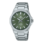CASIO EDIFICE EFR-S108D-3AVUDF GREEN ANALOG DIAL SILVER STAINLESS STEEL STRAP MEN'S WATCH SLIM CASE SAPPHIRE GLASS