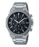 CASIO EDIFICE EFS-S570D-1AUDF BLACK ANALOG DIAL SILVER STAINLESS STEEL STRAP MEN'S WATCH SLIM CASE SAPPHIRE GLASS