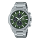 CASIO EDIFICE EFS-S570D-3AUDF GREEN ANALOG DIAL SILVER STAINLESS STEEL STRAP MEN'S WATCH 100M WATER RESISTANCE 
