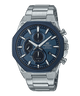 CASIO EDIFICE EFS-S570DB-2AUDF BLUE ANALOG DIAL SILVER STAINLESS STEEL STRAP MEN'S WATCH SLIM CASE SAPPHIRE GLASS