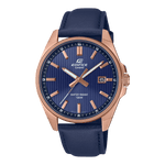 CASIO EDIFICE EFV-150CL-2AVUDF BLUE ANALOG DIAL BLUE LEATHER STRAP MEN'S WATCH 100M WATER RESISTANCE 