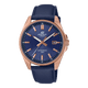 CASIO EDIFICE EFV-150CL-2AVUDF BLUE ANALOG DIAL BLUE LEATHER STRAP MEN'S WATCH 100M WATER RESISTANCE 