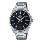 CASIO EDIFICE EFV-150D-1AVUDF BLACK ANALOG DIAL SILVER STAINLESS STEEL STRAP MEN'S WATCH 100M WATER RESISTANCE 