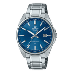 CASIO EDIFICE EFV-150D-2AVUDF BLUE ANALOG DIAL SILVER STAINLESS STEEL STRAP MEN'S WATCH 100M WATER RESISTANCE 