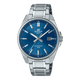 CASIO EDIFICE EFV-150D-2AVUDF BLUE ANALOG DIAL SILVER STAINLESS STEEL STRAP MEN'S WATCH 100M WATER RESISTANCE 