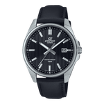 CASIO EDIFICE EFV-150L-1AVUDF BLACK ANALOG DIAL BLACK LEATHER STRAP MEN'S WATCH 100M WATER RESISTANCE 