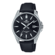 CASIO EDIFICE EFV-150L-1AVUDF BLACK ANALOG DIAL BLACK LEATHER STRAP MEN'S WATCH 100M WATER RESISTANCE 