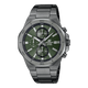CASIO EDIFICE EFV-640DC-3AVUDF GREEN ANALOG DIAL GRAY ION PLATED STAINLESS STEEL STRAP MEN'S WATCH CHRONOGRAPH 100M WATER RESISTANT
