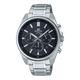CASIO EDIFICE EFV-650D-1AVUDF BLACK ANALOG DIAL SILVER STAINLESS STEEL STRAP MEN'S WATCH CHRONOGRAPH 100M WATER RESISTANT