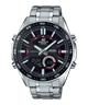 CASIO EDIFICE EFV-C100D-1AVDF BLACK ANA-DIGI DIAL SILVER STAINLESS STEEL BAND MEN'S WATCH EX438