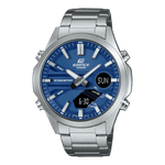 CASIO EDIFICE EFV-C120D-2ADF BLUE ANA-DIGI DIAL SILVER STAINLESS STEEL BAND MEN'S WATCH ED625