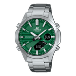 CASIO EDIFICE EFV-C120D-3ADF GREEN ANA-DIGI DIAL SILVER STAINLESS STEEL BAND MEN'S WATCH ED626