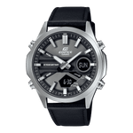 CASIO EDIFICE EFV-C120L-8ADF BLACK ANA-DIGI DIAL BLACK LEATHER BAND MEN'S WATCH ED627