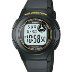 CASIO  F-200W-9ADF  DIGITAL DIAL BLACK RESIN STRAP  10 YEAR BATTERY D028