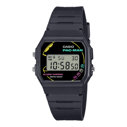 CASIO YOUTH F-91WPC-1ADR BLACK DIGITAL DIAL BLACK BIO-BASED RESIN BAND D384