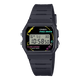 CASIO YOUTH F-91WPC-1ADR BLACK DIGITAL DIAL BLACK BIO-BASED RESIN BAND D384