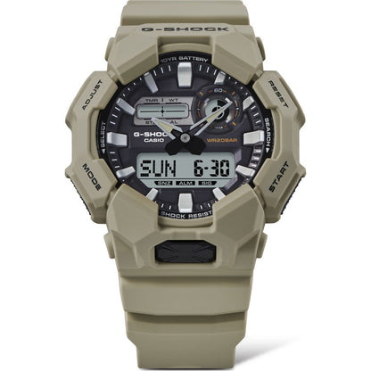 CASIO G-SHOCK GA-010-5ADR BLACK  ANALOG-DIGITAL DIAL BROWN BIO-BASED RESIN BAND G1603