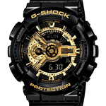 CASIO G-SHOCK GA-110GB-1ADR BLACK-GOLD ANA-DIGI DIAL BLACK RESIN STRAP MEN'S WATCH G339