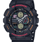 CASIO G-SHOCK GA-140-1A4DR BLACK-RED ANA-DIGI DIAL BLACK RESIN STRAP MEN'S WATCH G976