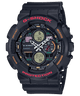 CASIO G-SHOCK GA-140-1A4DR BLACK-RED ANA-DIGI DIAL BLACK RESIN STRAP MEN'S WATCH G976