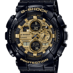 CASIO G-SHOCK GA-140GB-1A1DR BLACK-GOLD ANA-DIGI DIAL BLACK RESIN STRAP MEN'S WATCH G1021