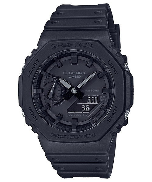 CASIO G-SHOCK GA-2100-1A1DR BLACK ANA-DIGI DIAL BLACK RESIN STRAP MEN'S WATCH G987