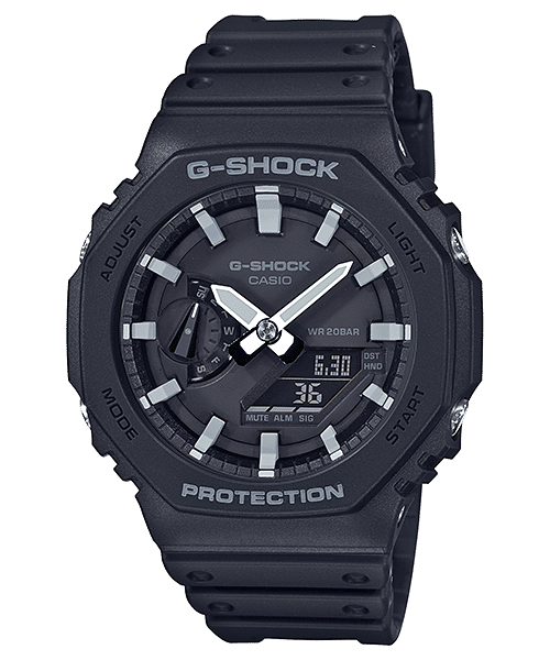 CASIO G-SHOCK GA-2100-1ADR BLACK ANA-DIGI DIAL BLACK RESIN STRAP MEN'S WATCH G986