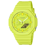 CASIO G-SHOCK GA-2100-9A9DR YELLOW ANA-DIGI DIAL YELLOW RESIN STRAP MEN'S WATCH G1523
