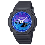 CASIO G-SHOCK GA-2100FL-1ADR BLUE ANALOG-DIGITAL DIAL BLACK BIO-BASED RESIN BAND G1650