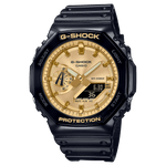CASIO G-SHOCK GA-2100GB-1ADR GOLD ANA-DIGI DIAL BLACK RESIN STRAP MEN'S WATCH G1453