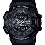 CASIO G-SHOCK GA-400-1BHDR BLACK-RED ANA-DIGI DIAL BLACK RESIN STRAP MEN'S WATCH G566