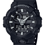 CASIO G-SHOCK GA-700-1BDR BLACK ANA-DIGI DIAL BLACK RESIN STRAP MEN'S WATCH G715