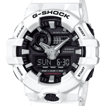 CASIO G-SHOCK GA-700-7ADR BLACK ANA-DIGI DIAL WHITE RESIN STRAP MEN'S WATCH G742