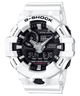 CASIO G-SHOCK GA-700-7ADR BLACK ANA-DIGI DIAL WHITE RESIN STRAP MEN'S WATCH G742