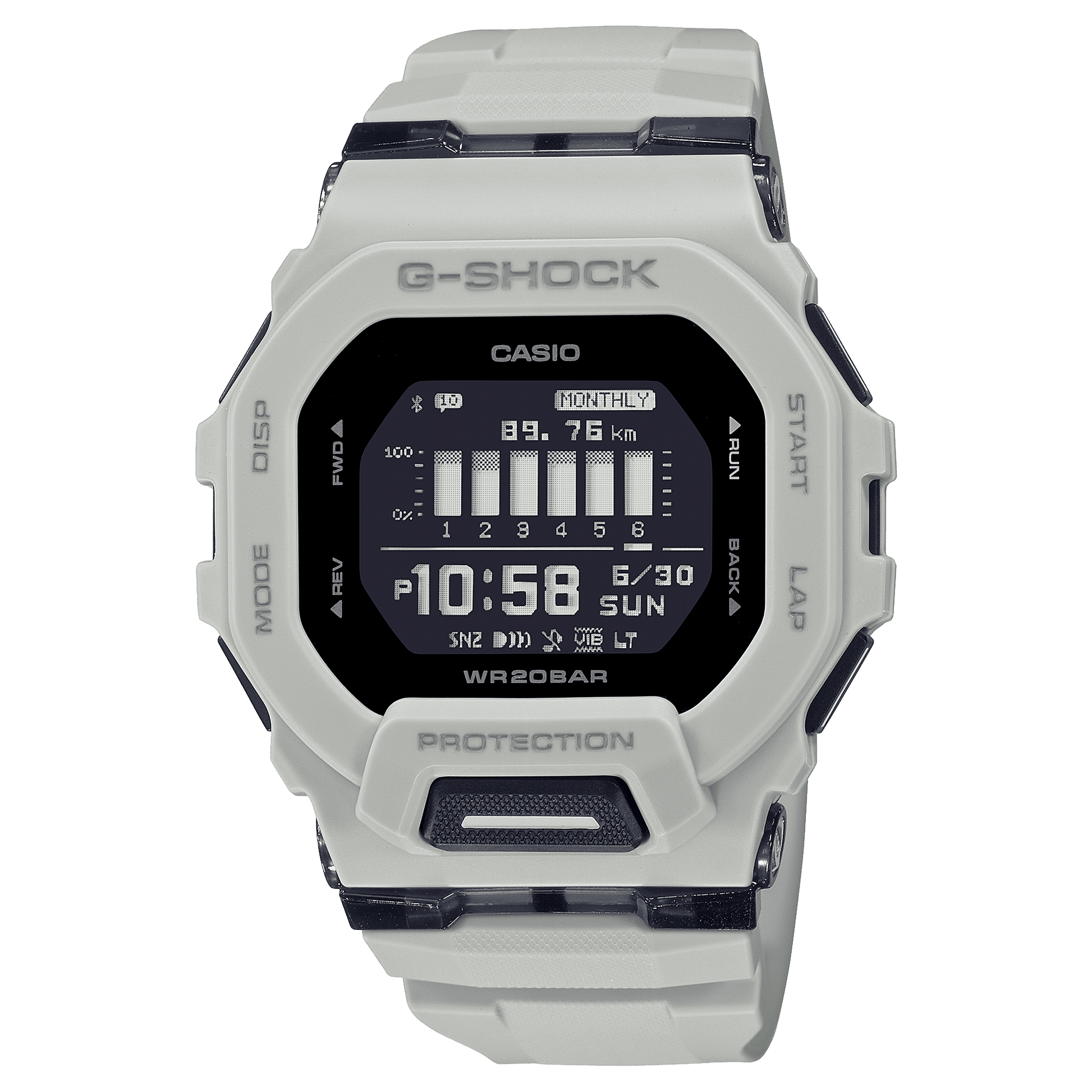 CASIO G-SHOCK GBD-200UU-9DR  DIGITAL DIAL WHITE RESIN STRAP MEN'S WATCH G1248