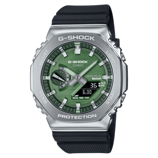 CASIO G-SHOCK GBM-2100A-1A3DR GREEN ANALOG-DIGITAL DIAL BLACK BIO-BASED RESIN BAND G1583