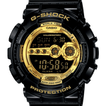 CASIO G-SHOCK GD-100GB-1DR BLACK-GOLD DIGITAL DIAL BLACK RESIN STRAP MEN'S WATCH G340