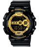 CASIO G-SHOCK GD-100GB-1DR BLACK-GOLD DIGITAL DIAL BLACK RESIN STRAP MEN'S WATCH G340