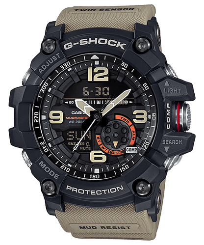 CASIO G-SHOCK MUDMASTER GG-1000-1A5DR BLACK ANA-DIGI DIAL BROWN RESIN STRAP MEN'S WATCH G661
