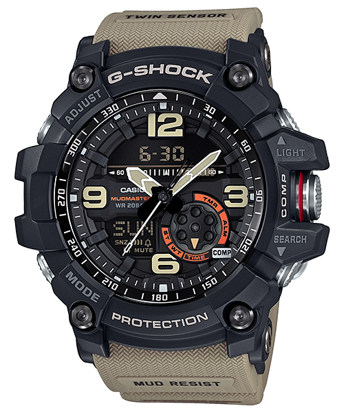CASIO G-SHOCK MUDMASTER GG-1000-1A5DR BLACK ANA-DIGI DIAL BROWN RESIN STRAP MEN'S WATCH G661
