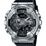 CASIO G-SHOCK G-STEEL GM-110-1ADR SILVER ANA-DIGI DIAL BLACK RESIN STRAP MEN'S WATCH G1051
